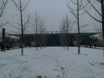 雪中太原南站