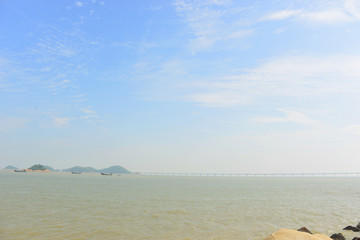 珠海九州岛及港珠澳大桥远景