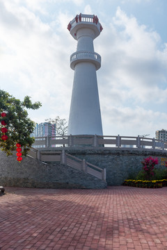 湛江市区中澳友谊花园的灯塔