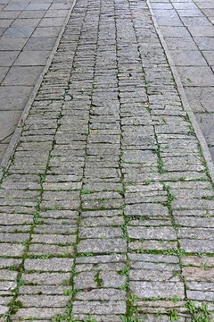 古砖石砖铺道