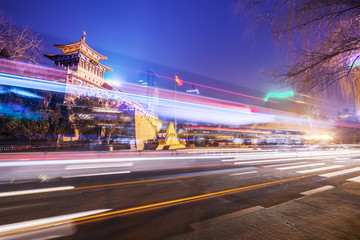 济南解放阁夜景