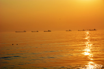 黄昏海滩风景
