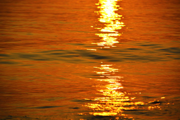 海水夕阳波纹风景