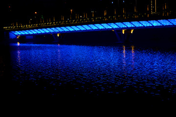 深圳湾桥梁夜景