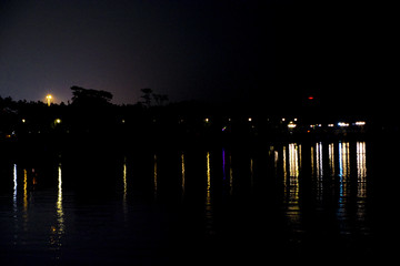 深圳湾夜景灯光