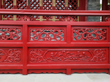 中式雕花门