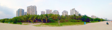 三亚湾沙滩建筑