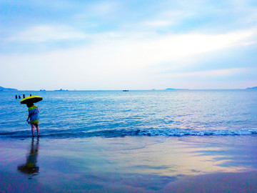 海边暮色风景