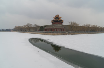 北京故宫角楼雪景