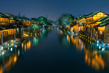 浙江乌镇夜景