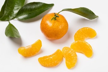 带叶子的砂糖橘
