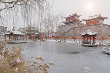 画意园林中式古典建筑风景