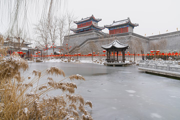 画意水墨古典园林建筑