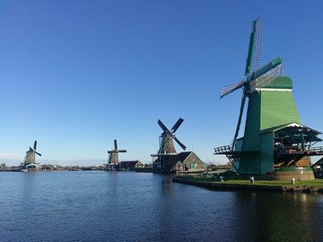 风车之国荷兰田园风光
