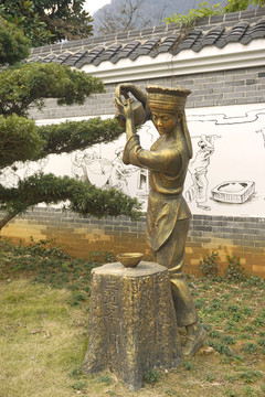 湘西三道茶文化雕塑