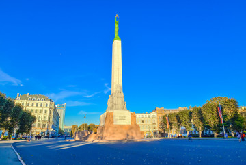 拉脱维亚独立广场风光