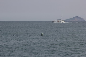 海景海鸥海洋游艇渔船渔业捕鱼