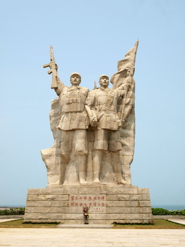 解放海南岛解放军雕像