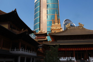 静安寺与现代建筑