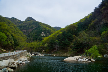 泰山桃花峪风光