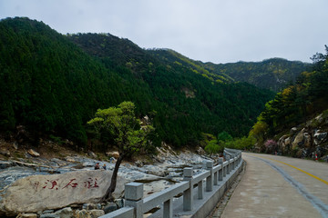 泰山彩石溪风光