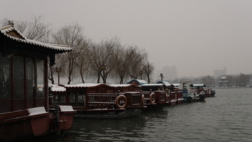 冬季大明湖游船