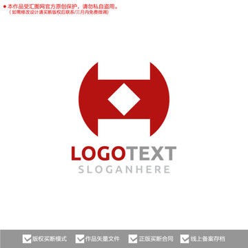 H金融投资标志logo