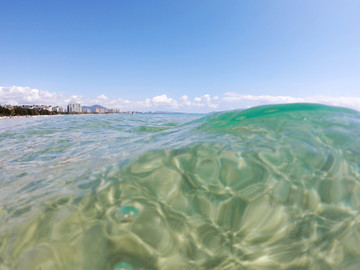 玻璃海水高清背景