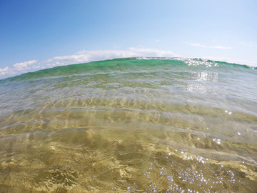 玻璃海水纯洁浪花高清背景