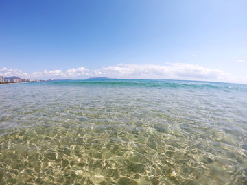 玻璃海水高清背景