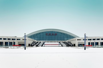 济南东站雪景
