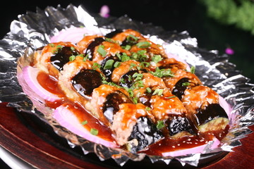 铁板烧汁茄夹
