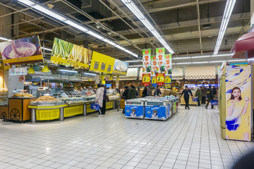 超市面食区内景