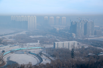 雾霾中的城市