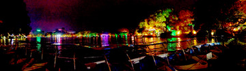 桂林杉湖夜景