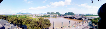 桂林城市风光全景