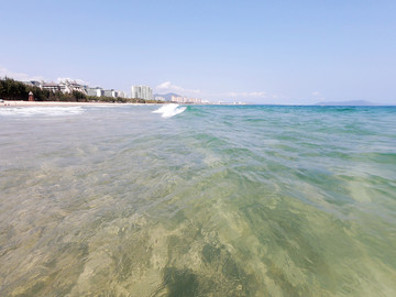 玻璃海水纯洁浪花高清背景