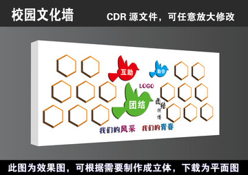 学校校园学生风彩照片墙文化墙