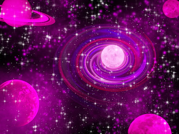 高清紫色星空图