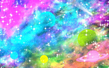 高清五彩斑斓的宇宙星空装饰画