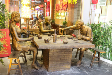 吃火锅雕塑