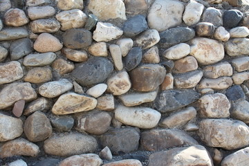 大鹅卵石墙