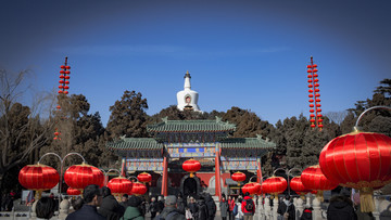 北京北海红灯笼