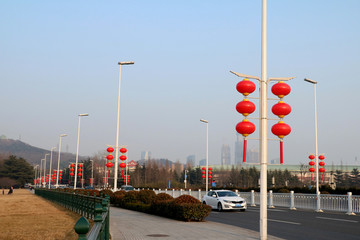 道路节日氛围