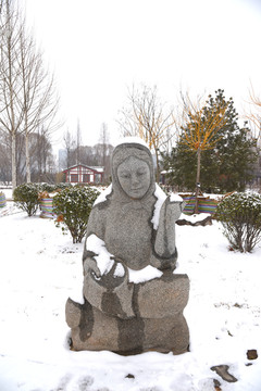 凤凰苑植物园雪景
