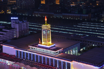 长沙火车站夜景