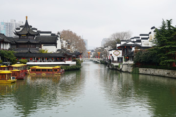 南京夫子庙秦淮河风景