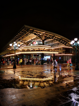 雨中的香港迪士尼地铁站