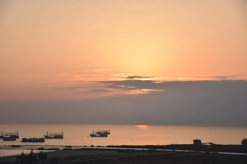北海银滩日落