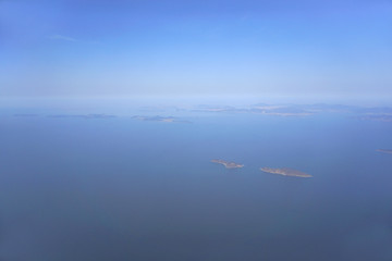 航拍韩国西海岸仁川地区岛屿